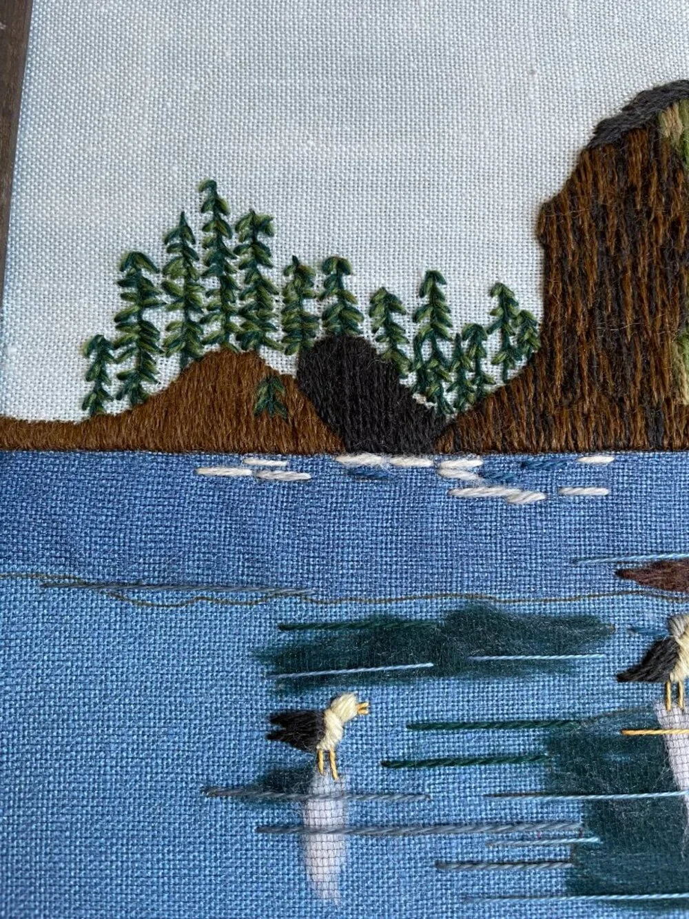 Vintage wool embroidered